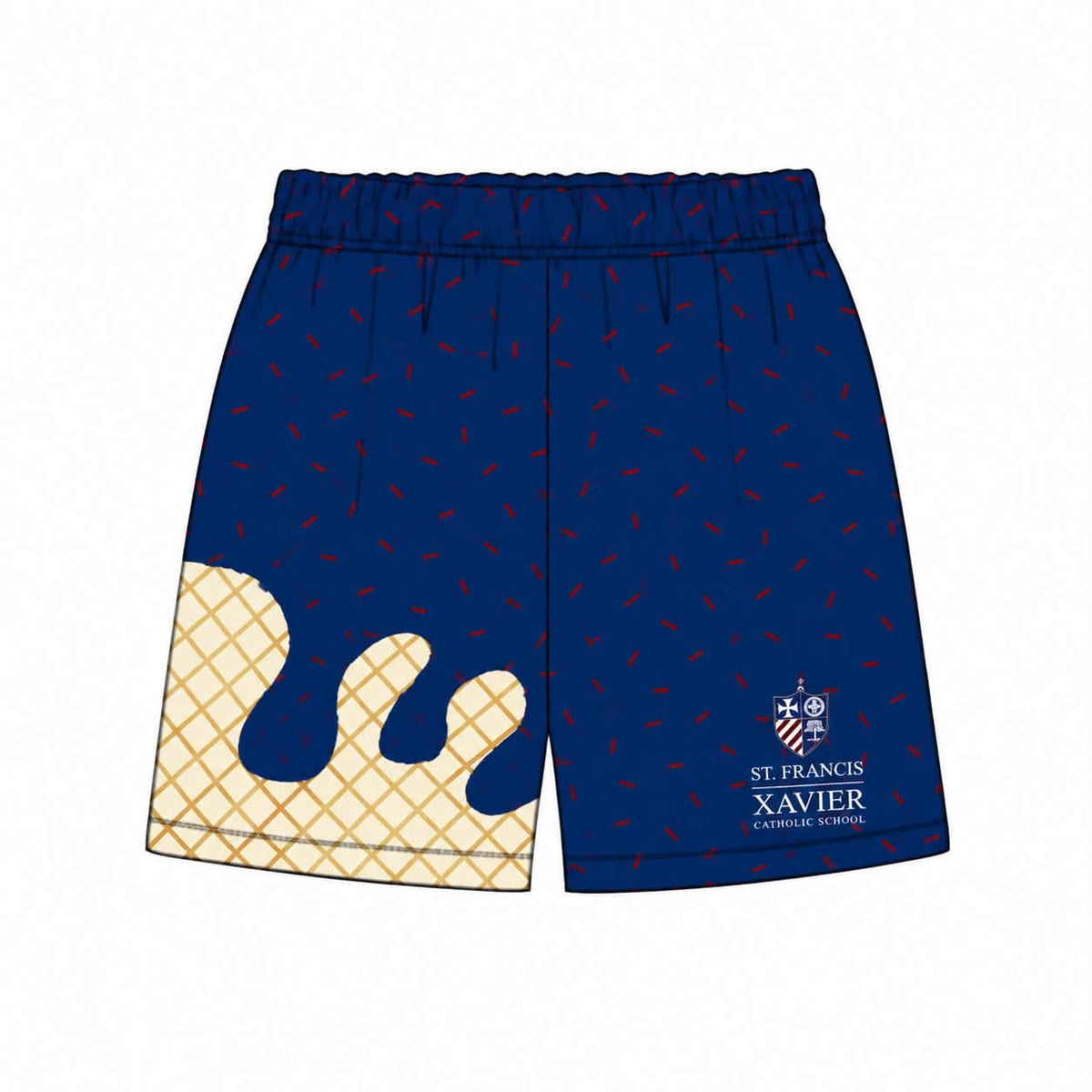 Preorder (moq 5)Baby Boys Drip Sprinkles Blue Francis Team Shorts Bottoms