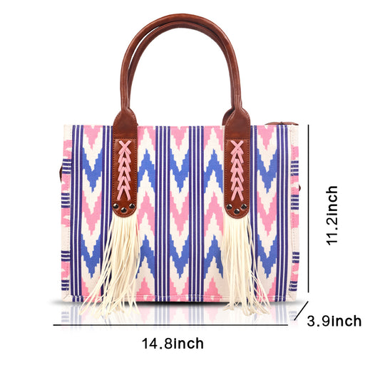 USA Shop Adult Women Colorful Stripe Tassel Handbags Bags