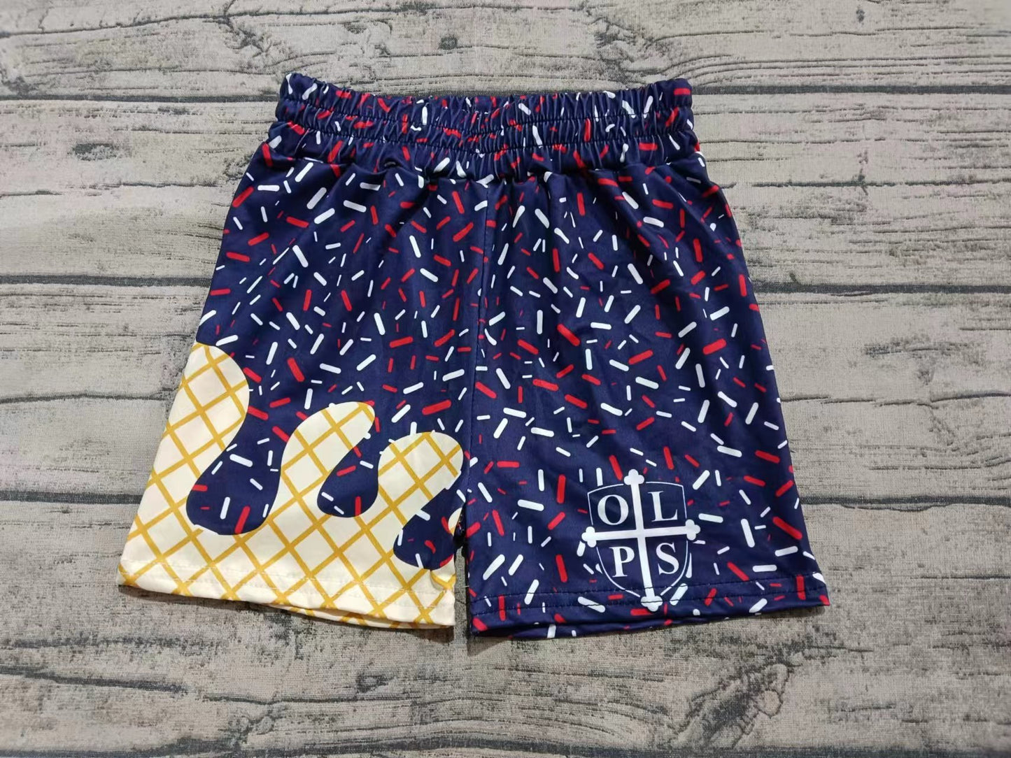 Preorder(moq 5) Baby Boys Navy Team Shield Shorts Bottoms