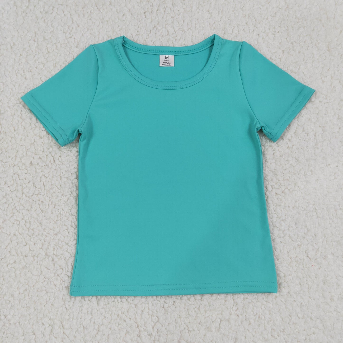 Baby Girls Aqua Blue Short Sleeve Yoga Active T-shirts Top