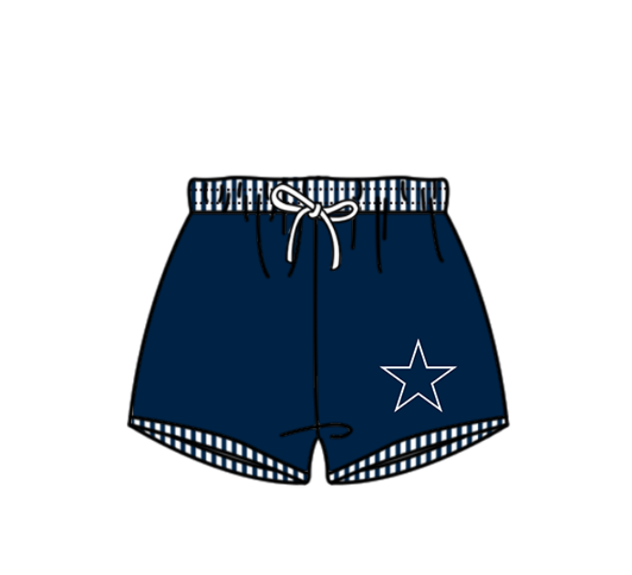 Preorder moq 5 Baby Boys Navy Stars Team Swimming Trunks Bottom
