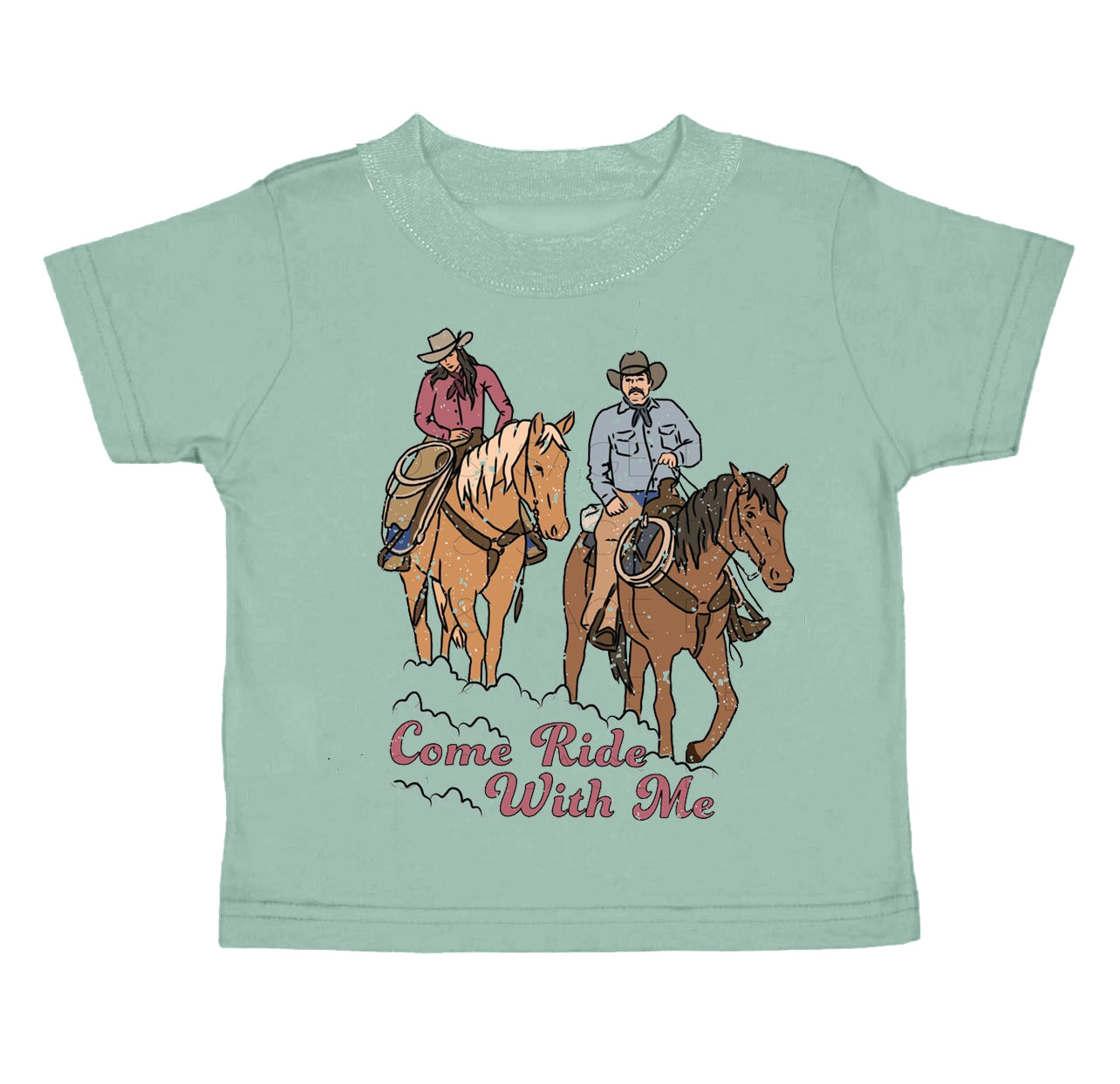 Baby Boys Horse Rodeo Western Green Tee Shirts Tops preorder(moq 5)