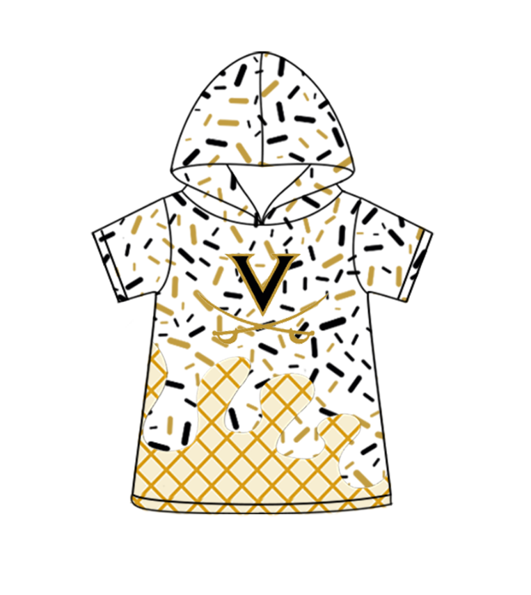 Preorder (moq 5)Baby Boys Short Sleeve Colorful Sprinkles Drip Team Hoodies Top
