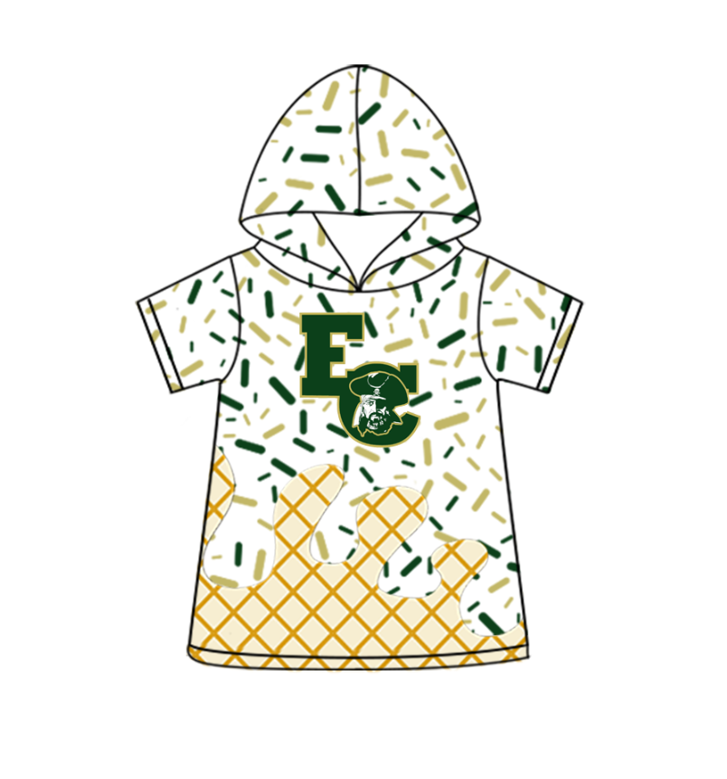 Preorder (moq 5)Baby Boys Short Sleeve Colorful Sprinkles Drip Team Hoodies Top