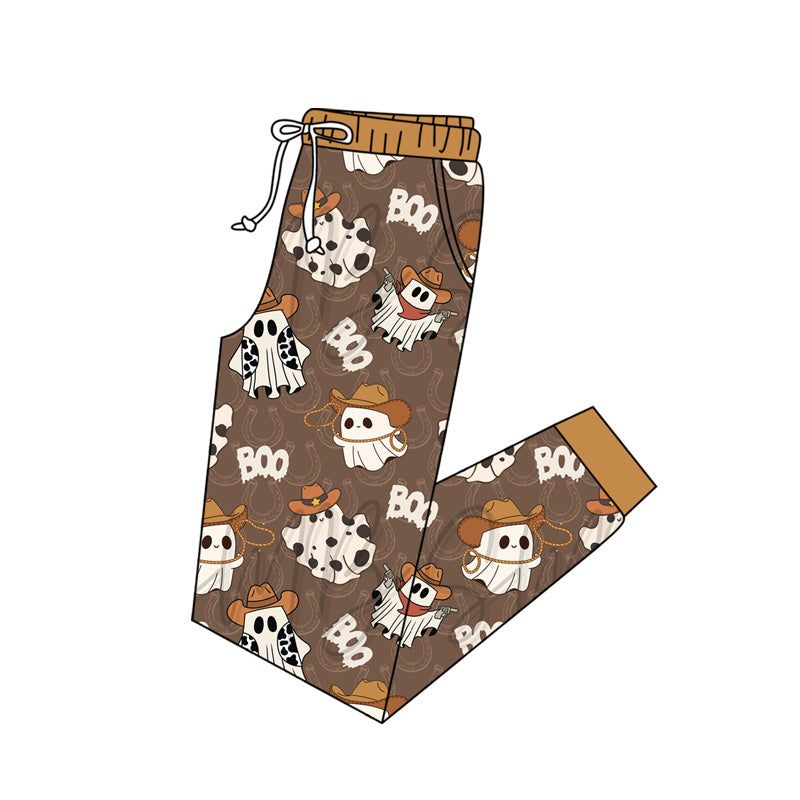 Preorder(moq 5) Adult Women Halloween Western Boo Ghost Jogger Pants