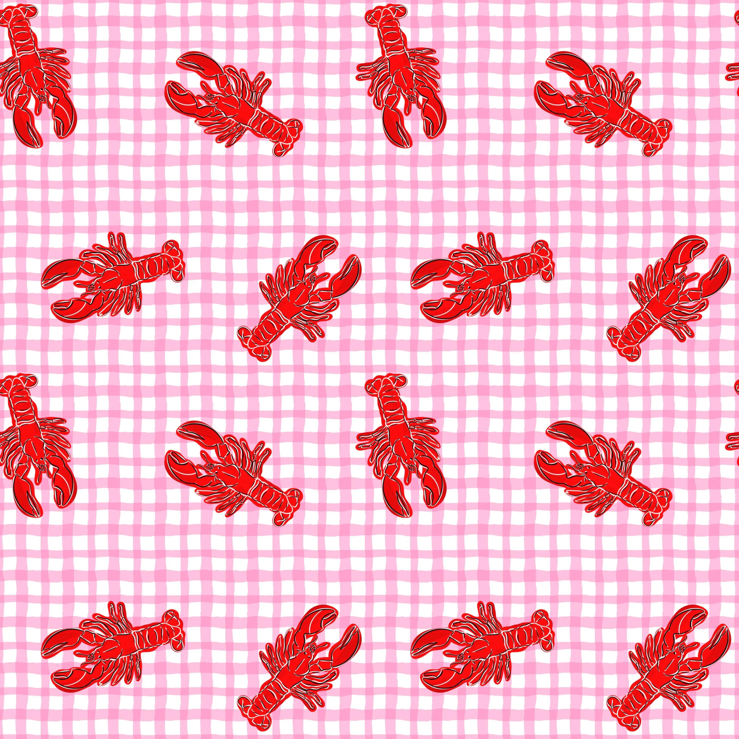 Baby Boys Girls Pink Checked Crayfishes Top Ruffle Shorts Pajamas Sets Preorder