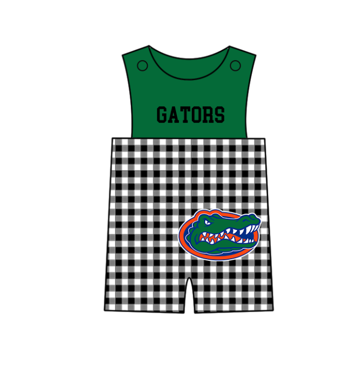 Preorder (moq 5)Baby Boys Sleeveless Gators Shorts Rompers