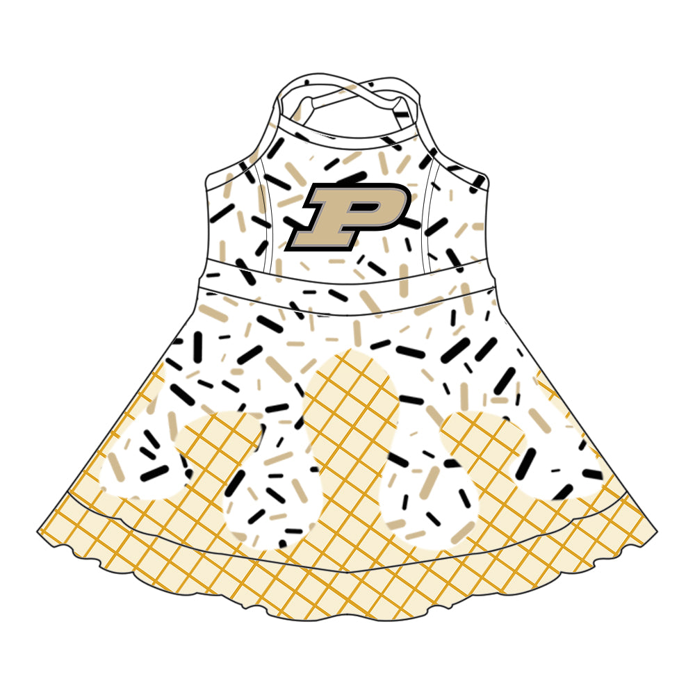 Preorder (moq 5)Baby Girls Strap P Drip Shorts Ruffle Team Knee Length Dresses