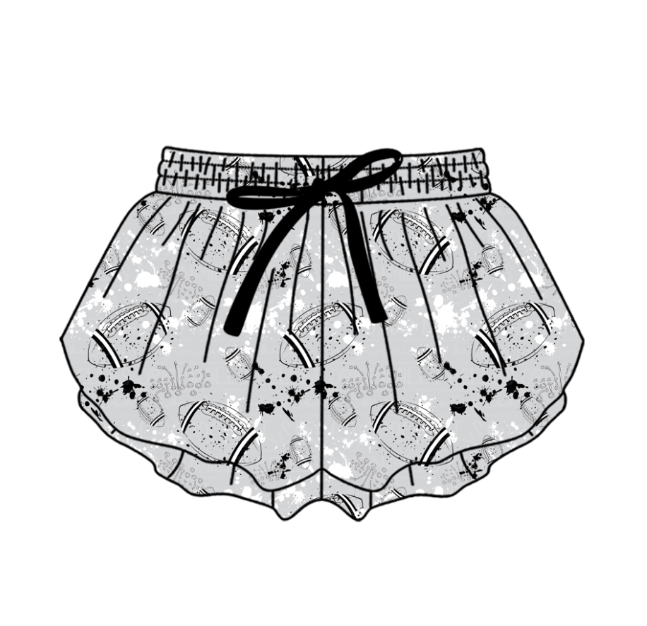 Preorder (moq 5)Baby Girls Tie-dye Footballs Print Team Butterfly Shorts Bottom