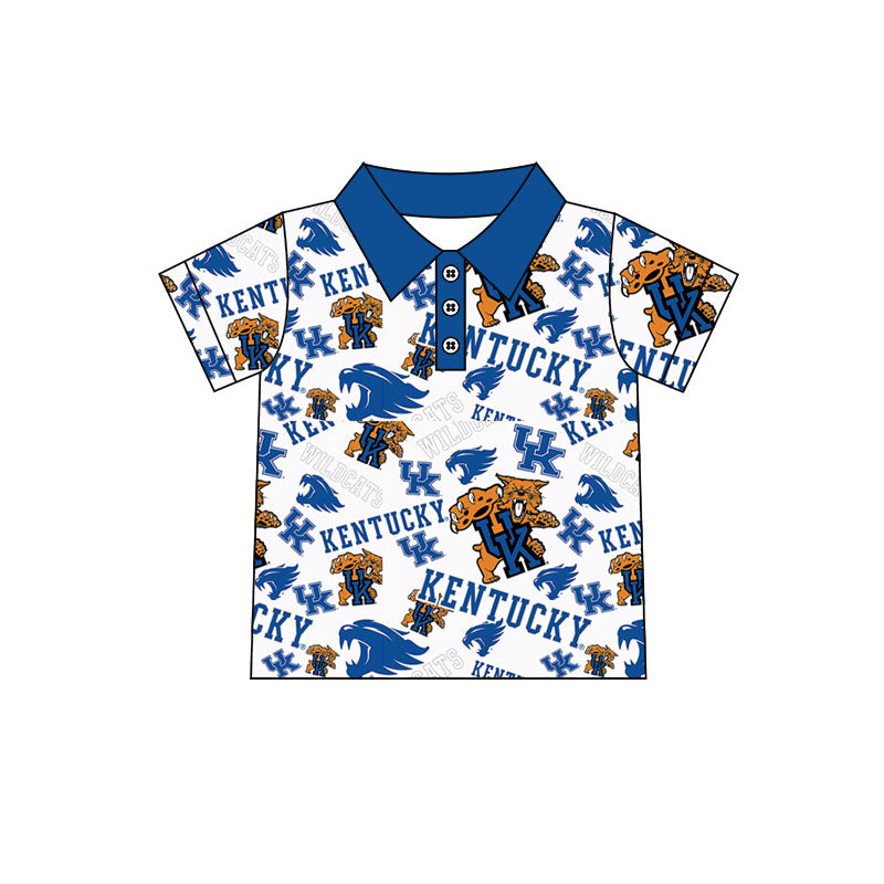 Preorder(moq 5)Baby Boys Kenturky Team Short Sleeve Tee Pullovers Polo Shirts Tops