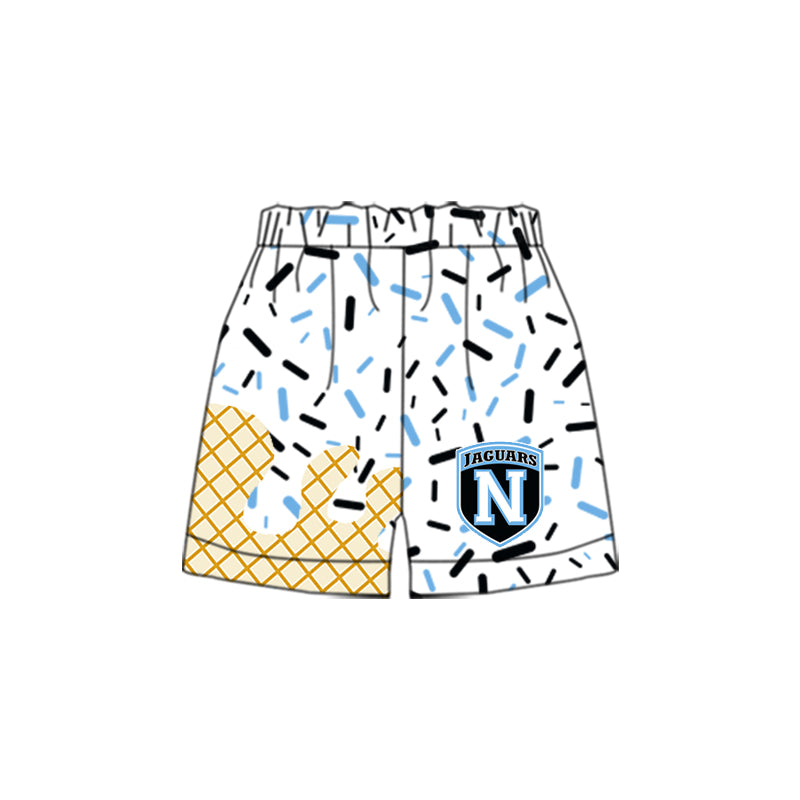 Preorder(moq 5) Baby Boys White Drip Jaguars Team Shorts Bottom