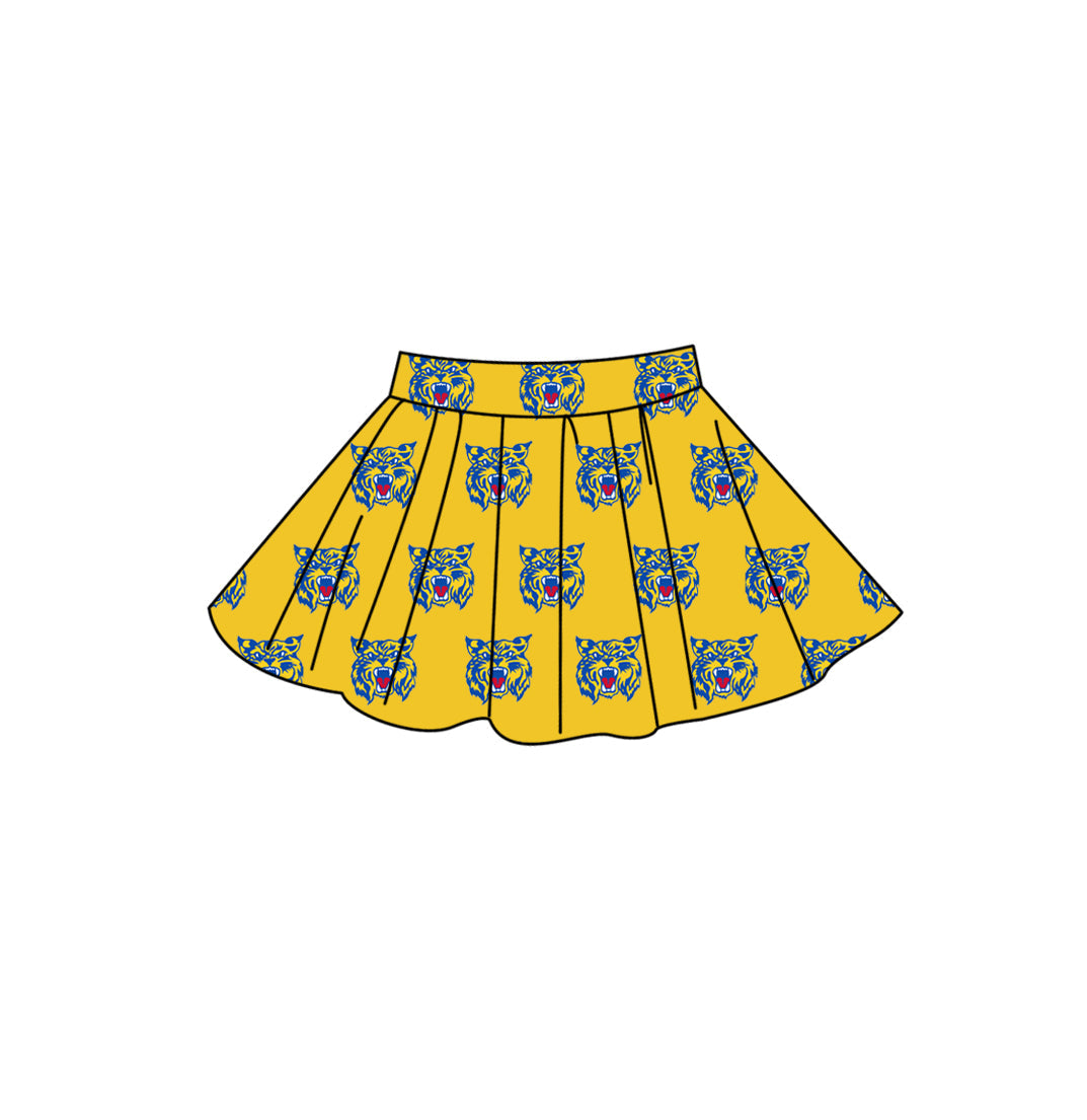 Preorder moq 5 Adult Women Yellow Raymondvilles Team Skirt Shorts Bottom