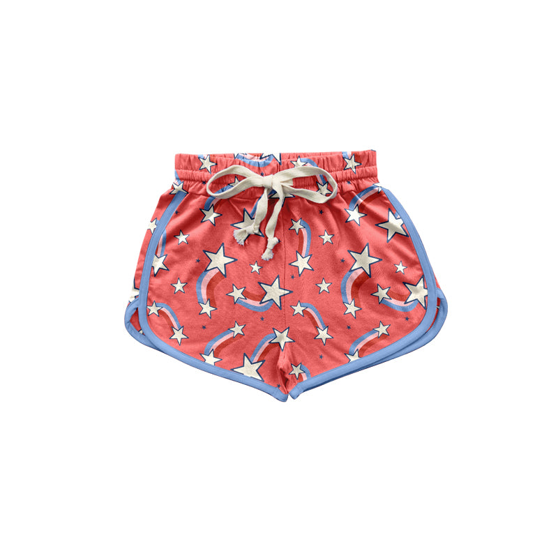 Baby Girls Western Stars Rainbows Sports Shorts Bottoms Preorder(moq 5)