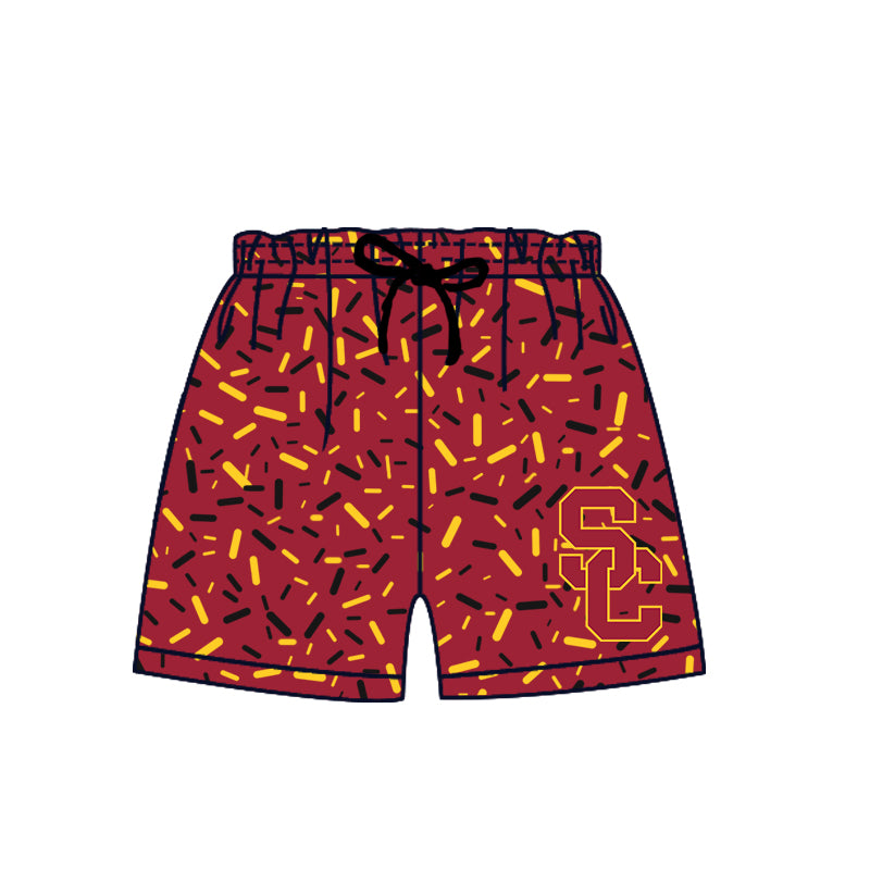 Preorder (moq 5)Baby Boys Drip Sprinkles USC Trojans Team Shorts Bottom