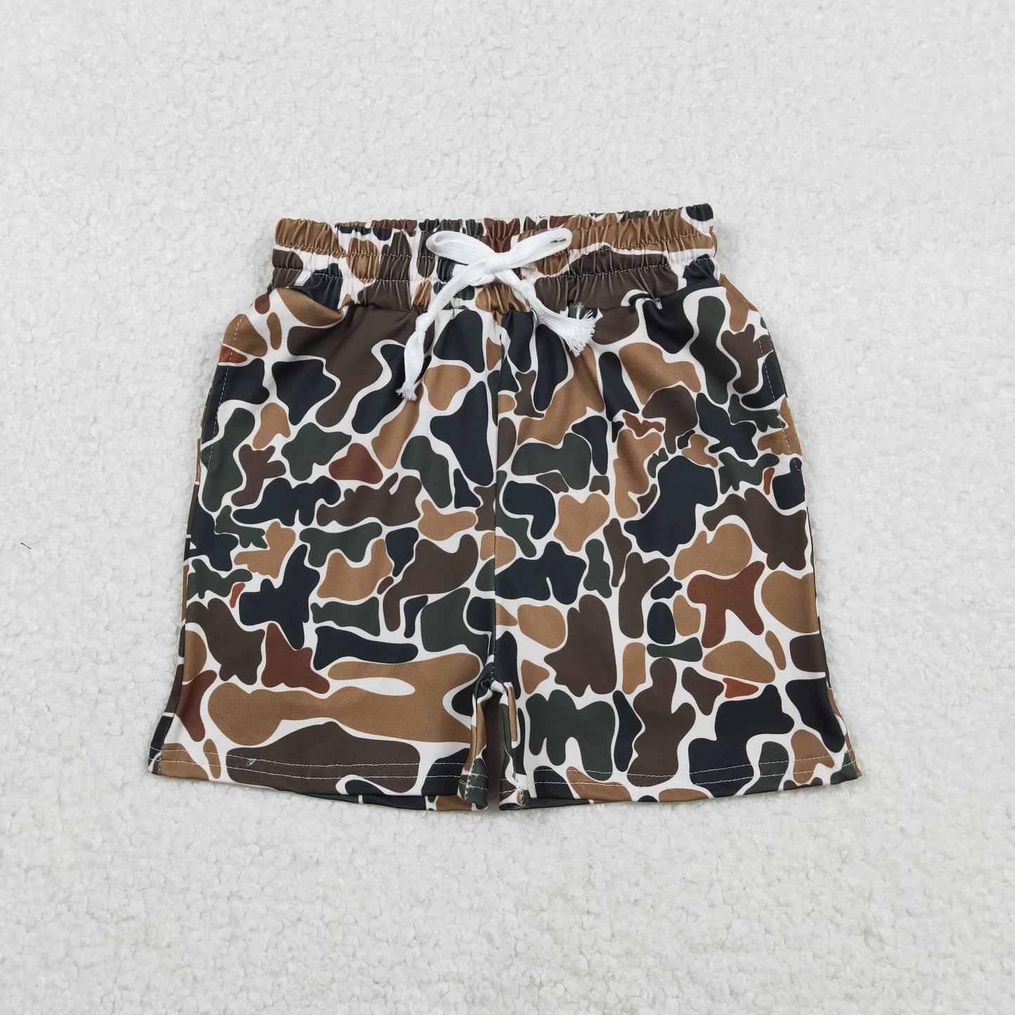 Baby Boys Southern Dark Brown Camo Pockets Shorts Bottom