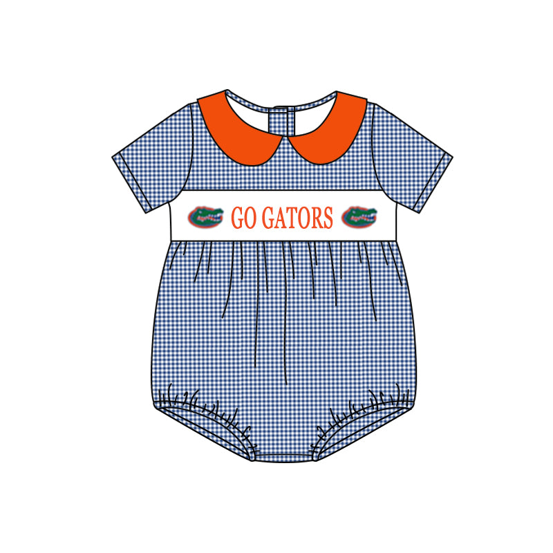 Baby Boys Gators Crocodile Team Short Sleeve Rompers preorder(moq 5)