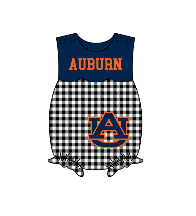 Preorder (moq 5)Baby Girls Sleeveless Auburn Ruffle Rompers