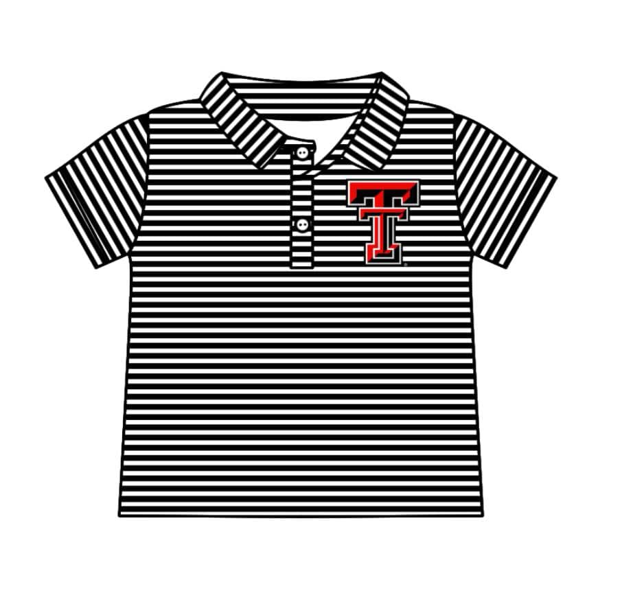 Split Preorder July 20th Baby Boys Black Stripes T Team Polo Shirts Tops