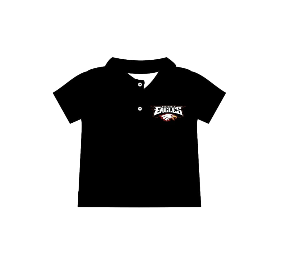 Split Preorder July 20th Baby Boys Black Eagles Team Polo Shirts Tops
