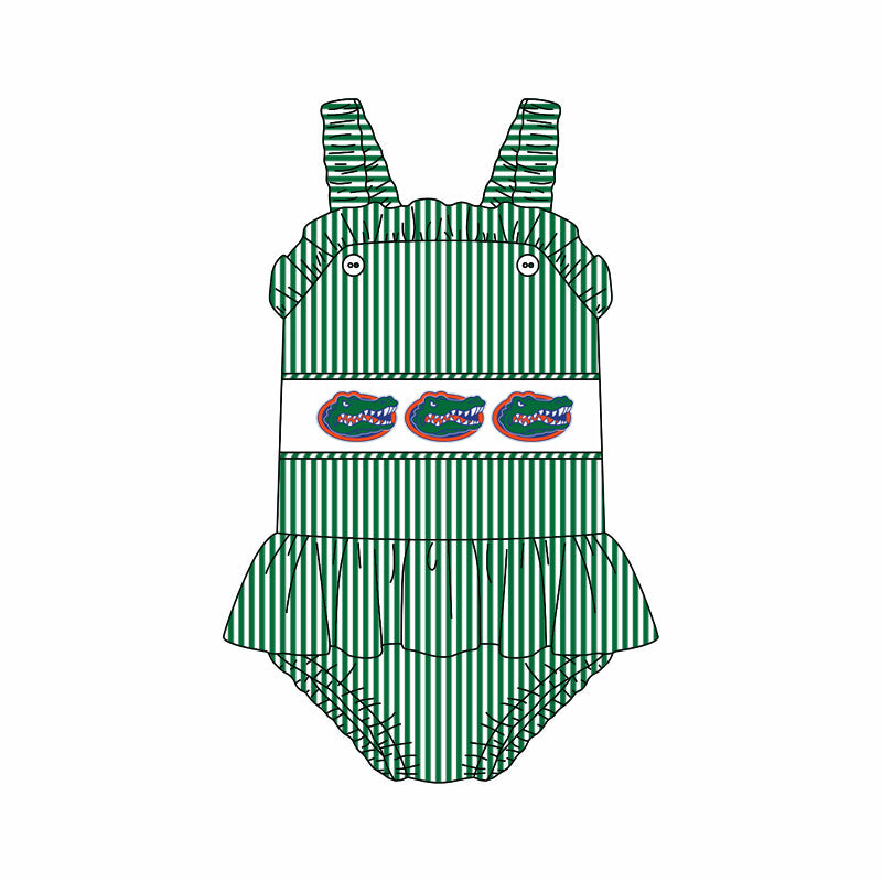 Preorder (moq 5)Baby Girls Strap Black Stripe Tunic Bummies Team Swimming Swimsuits