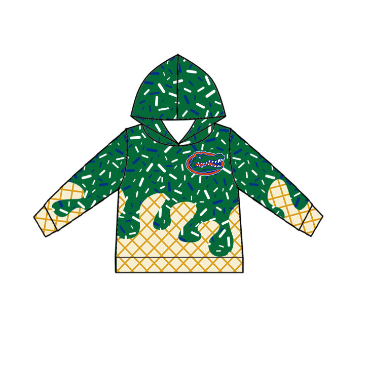 Preorder (moq 5)Baby Boys Drip Sprinkles Florida Gators Team Long Sleeves Hoodies Top