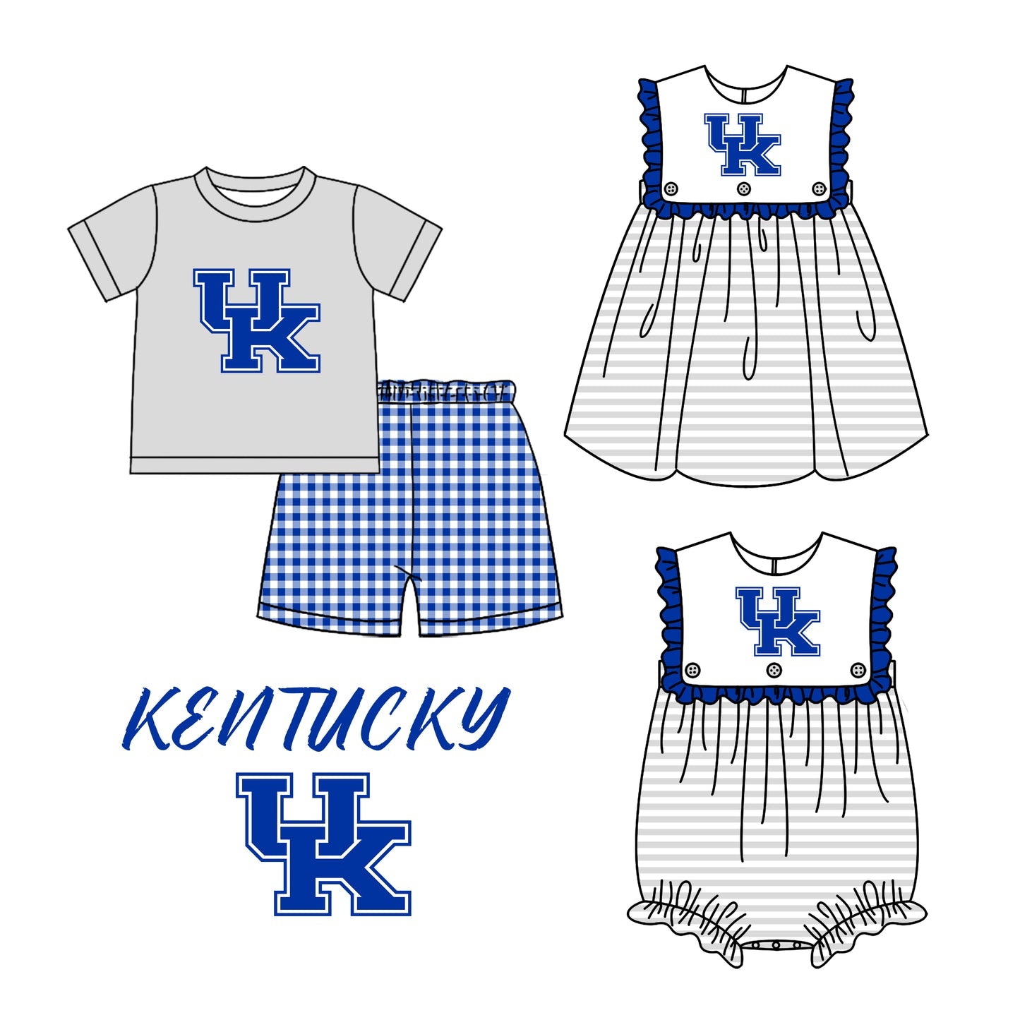 Preorder Custom moq 5 Football Team UK Kentucky Sibling Clothes