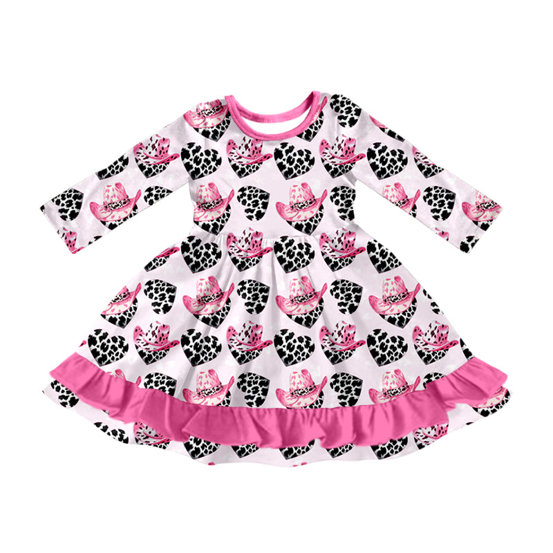 Baby Girls Valentines Western Hearts XOXO Twirl Dresses preorder(MOQ 5)