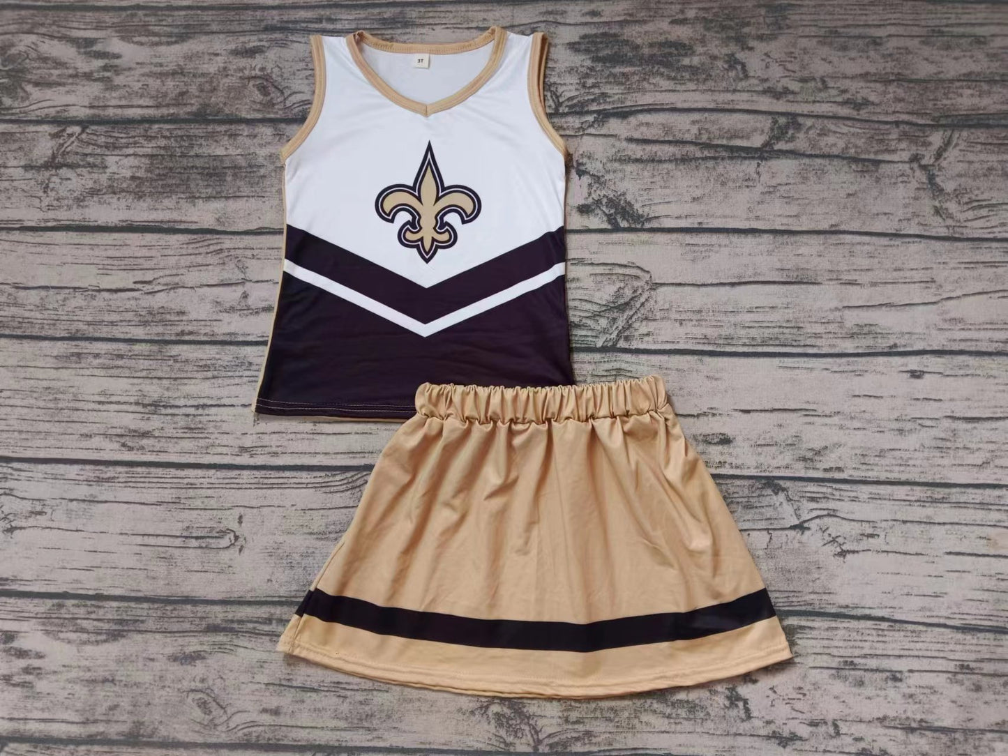 Baby Girls Anchor Cheer Team Top Skirts Clothes Sets Preorder(moq 5)