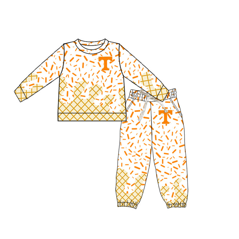 preorder(moq 5) Baby Boys Tennessee Team long Sleeve Tee Shirt pants Clothes Sets