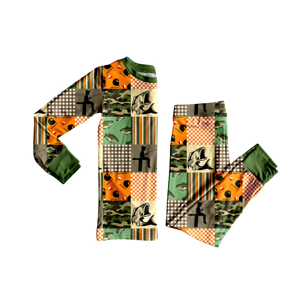 Preorder(moq 5) Baby Boys Pants Fishing Pajamas Sets