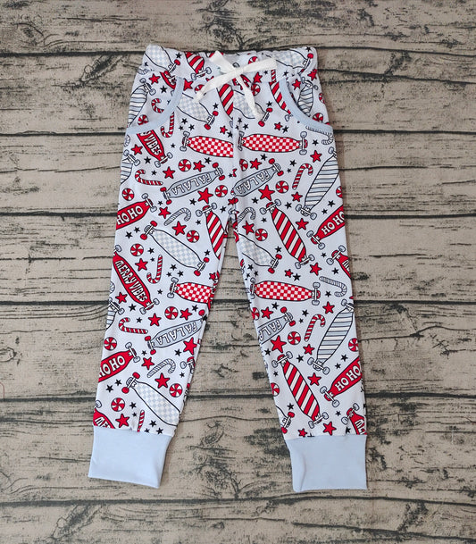 Baby Boys Red Scooter Christmas Pants