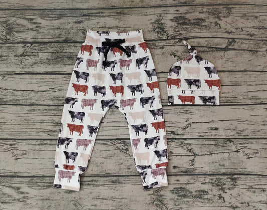 Baby Highland Boys Cow Western Hats Pants Sets