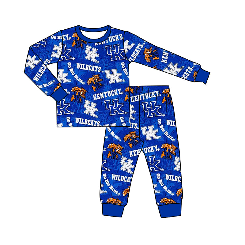 Preorder (moq 5)Baby Boys Kenturky Football Team Shirt Pants Pajamas Outfits Clothes Sets