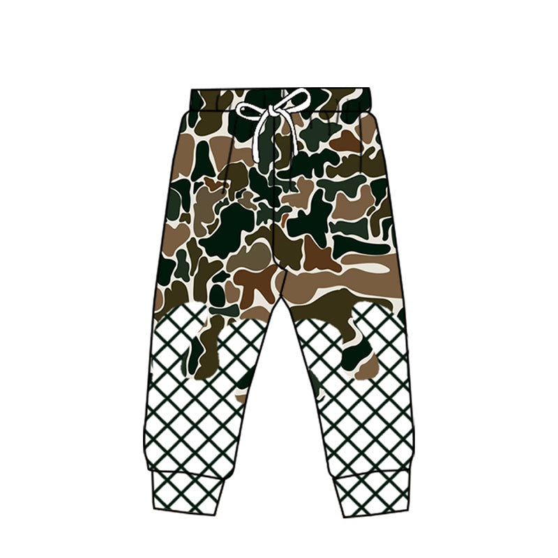 Baby Boys Dark Green Camo Drip Western Team Jogger With Belt Preorder