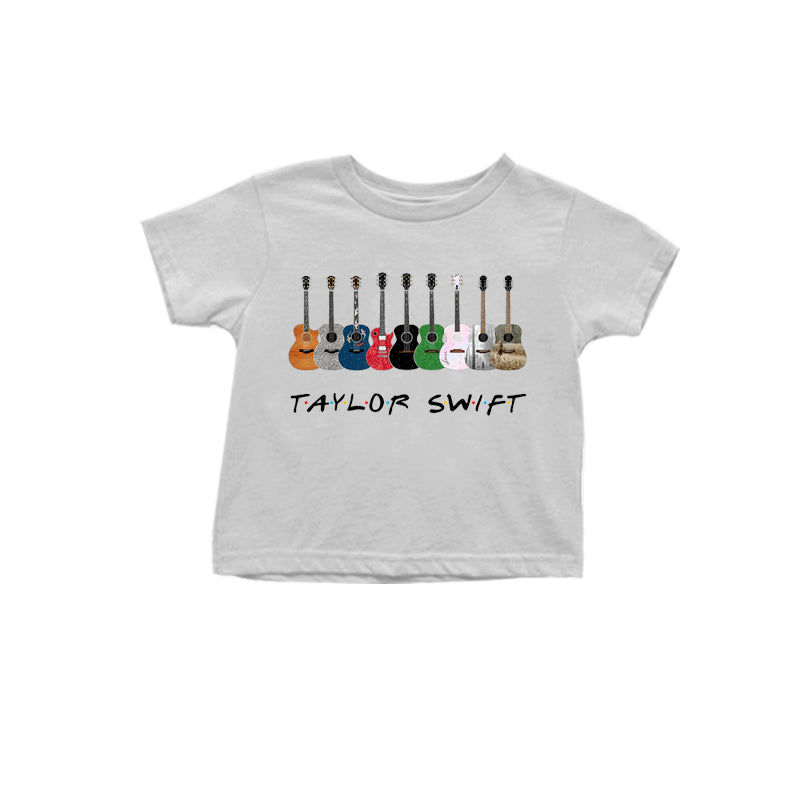 Baby Girls Grey Singer Guita Short Sleeve Tee Shirts Tops Preorder(moq 5)