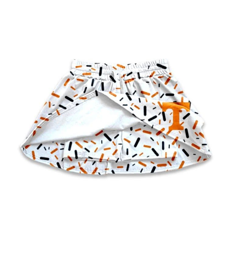 Preorder moq 5 Baby Girls Tennessee T Team Skort Shorts Bottoms