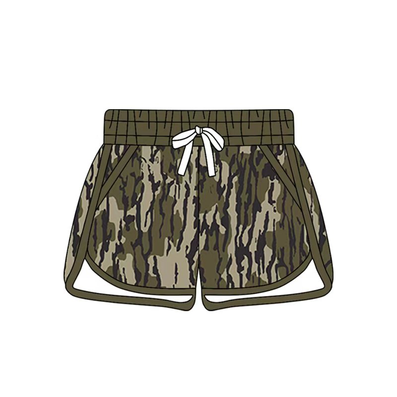 Preorder (moq 5)Baby Girls Southern Olive Camo Pockets Shorts Bottom