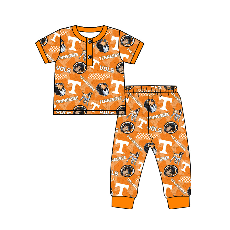 Preorder (moq 5)Baby Boys TN vols Team Top Pants Pajamas