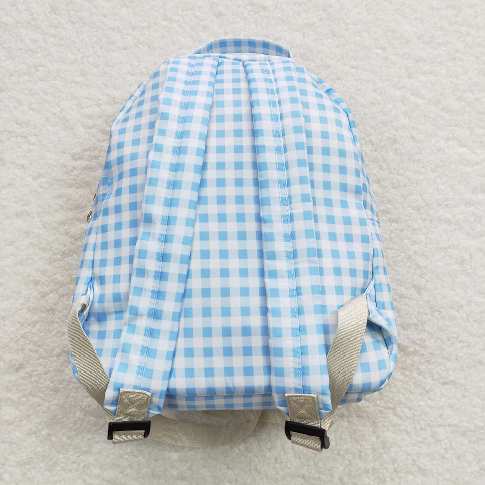 USA Shop Baby Girls Blue Checked School Backpack Bags