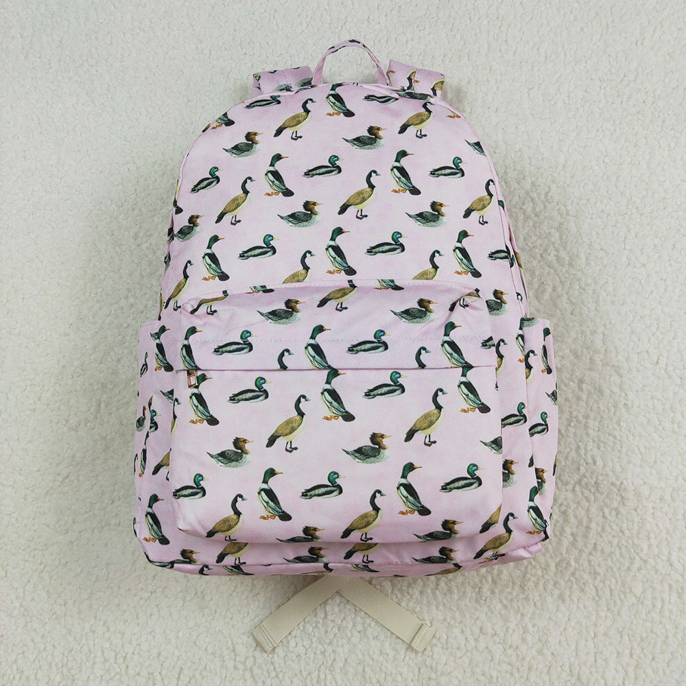 USA Shop Baby Kids Girls Pink Ducks Backpack Back Bags