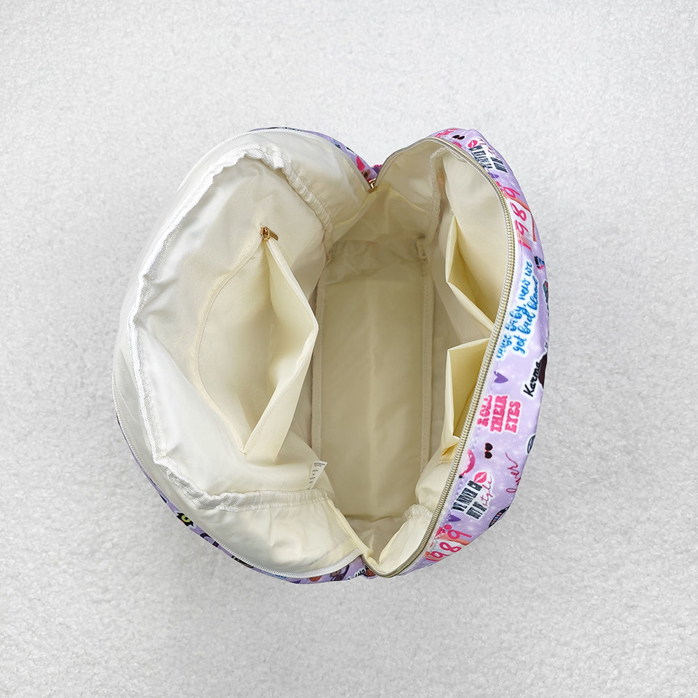 Baby Kids Girls Purple Singer Backpack Zip Back Bags