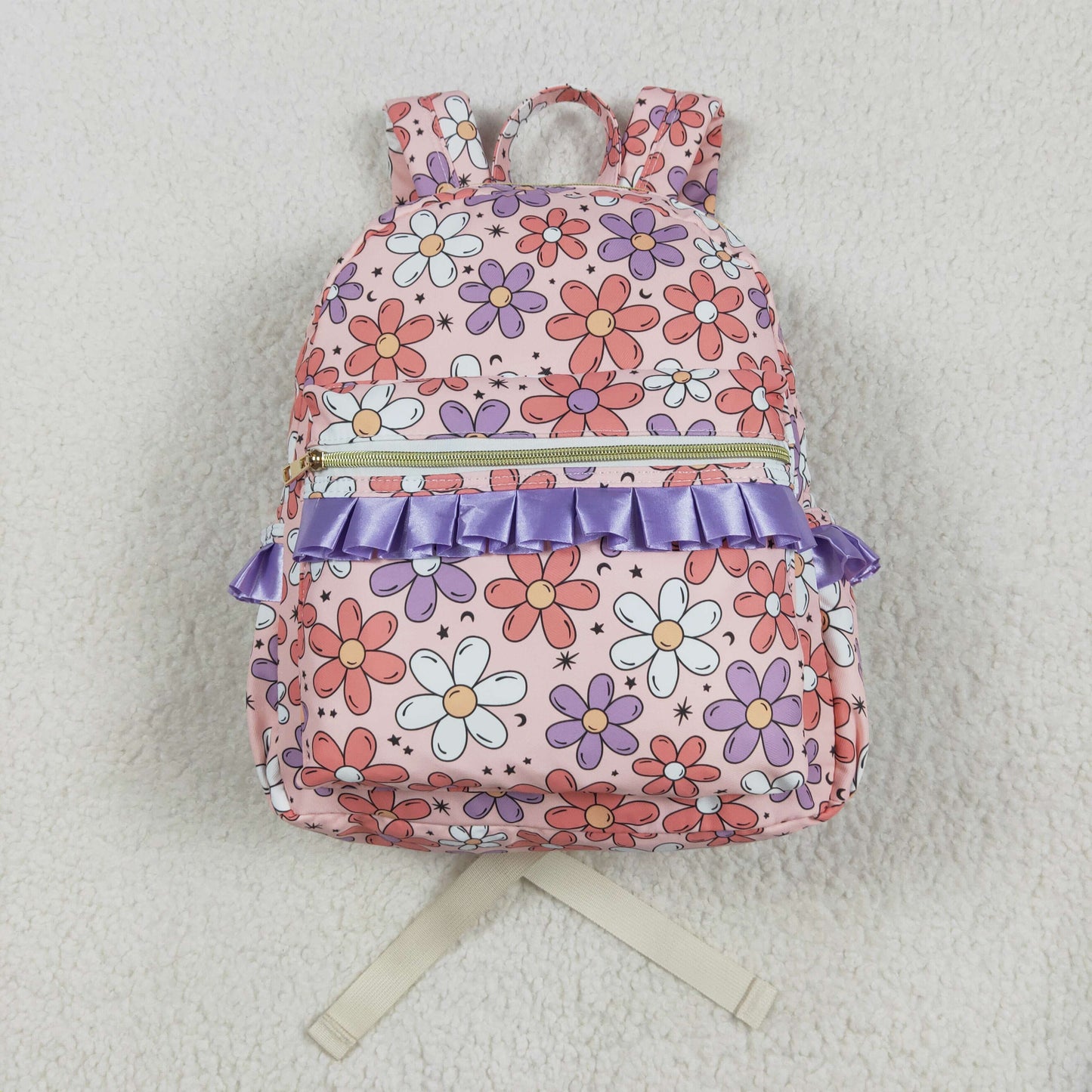 Sibling Baby Girls Floral Print Ruffle Back Bags