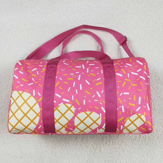 Pink Ice Cream Drip Zipper Gym Bags