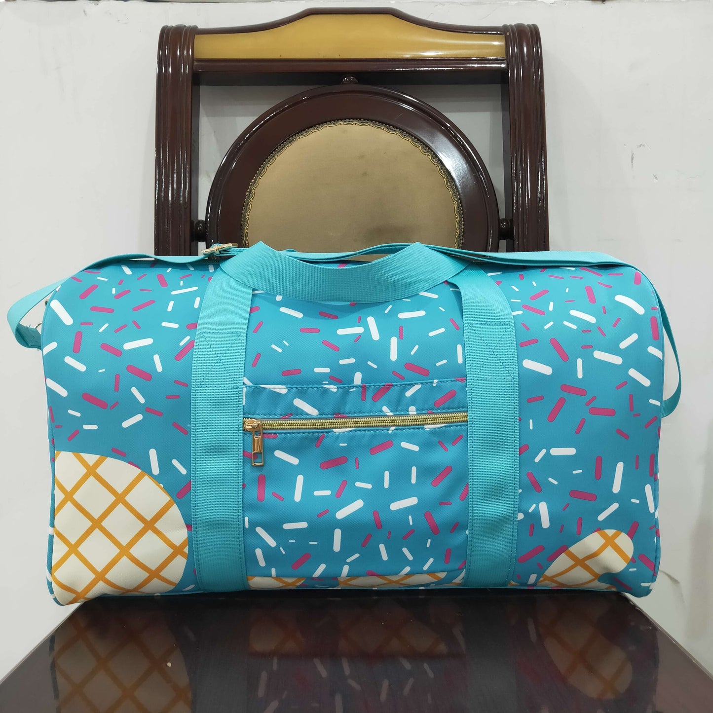 USA Shop Blue Sprinkles Drip Gym Bags