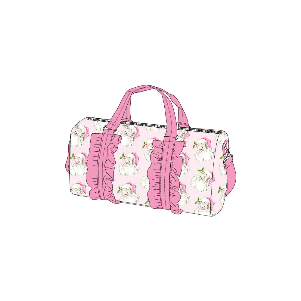 Pink Santa Ruffle Gym Bags Preorder
