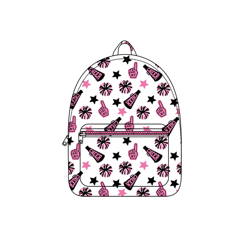 Baby Kids Team Black Pink Cheer Fireworks Zipper School Back Bags Preorder