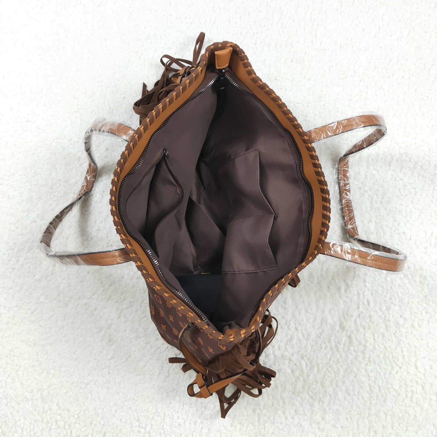 USA Turquoise Brown Handbags With Tassel