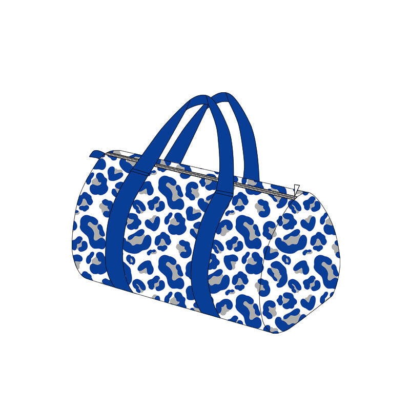 Preorder moq 5 Adult Grey Hot Blue Leopard Camo Gym Bags