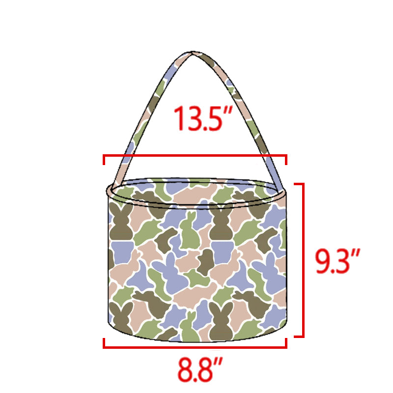 Preorder moq 5 Green Blue Rabbits Camo Easter Bucket Bag Bags