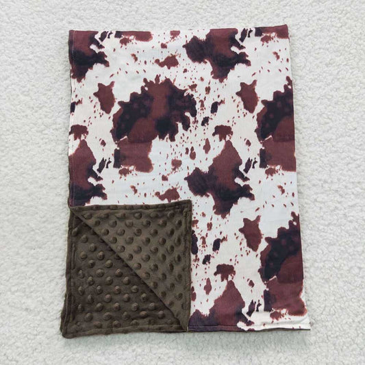 USA Shop Baby Kids Cowhide Print Minky Blankets